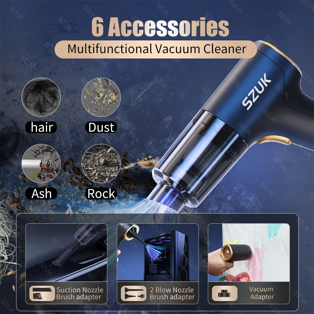 Portable Wireless Car Vacuum Cleaner: Powerful Handheld Cleaning for Home and Auto