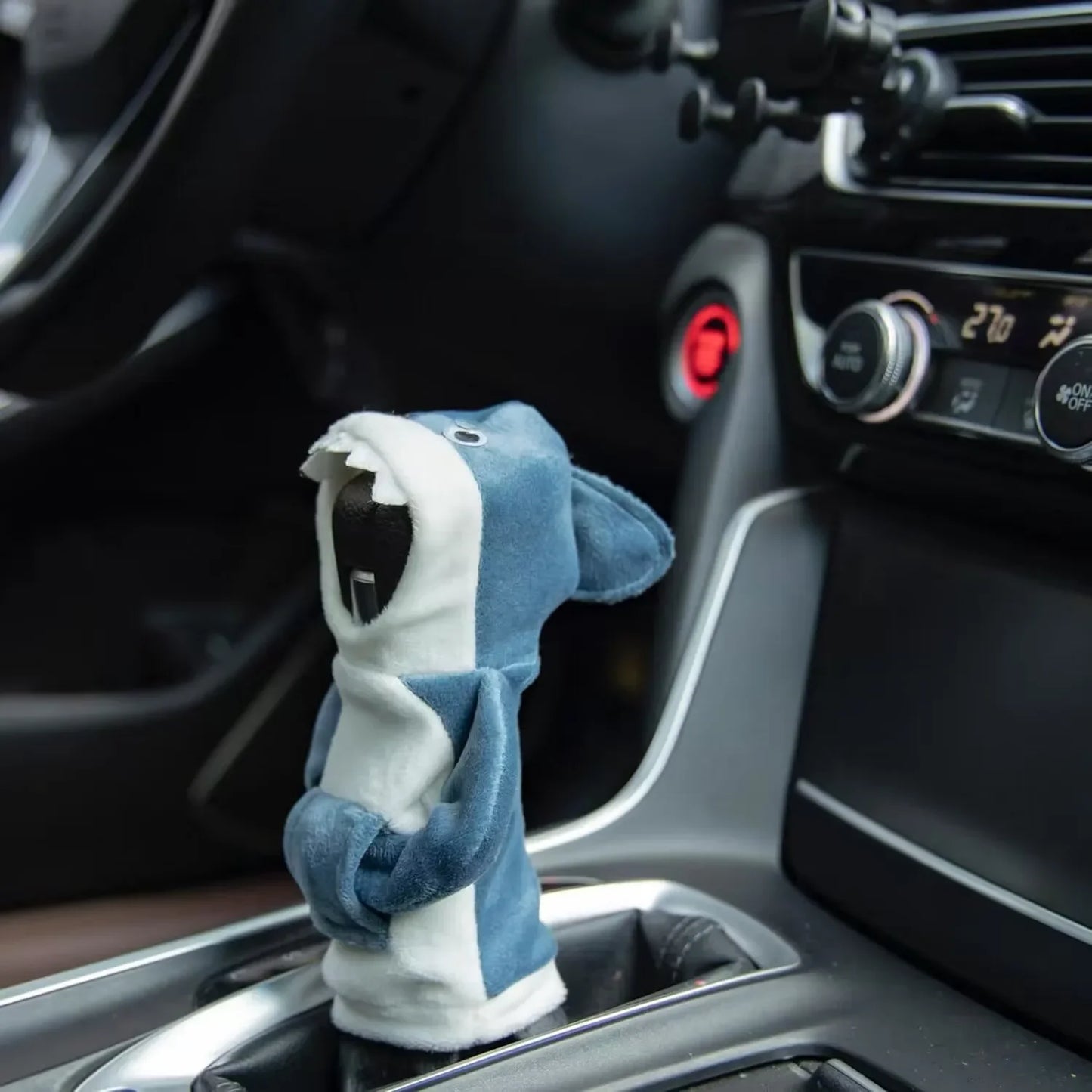 Cute Cartoon Gear Shift Knob Cover for Car Hoodie Decor